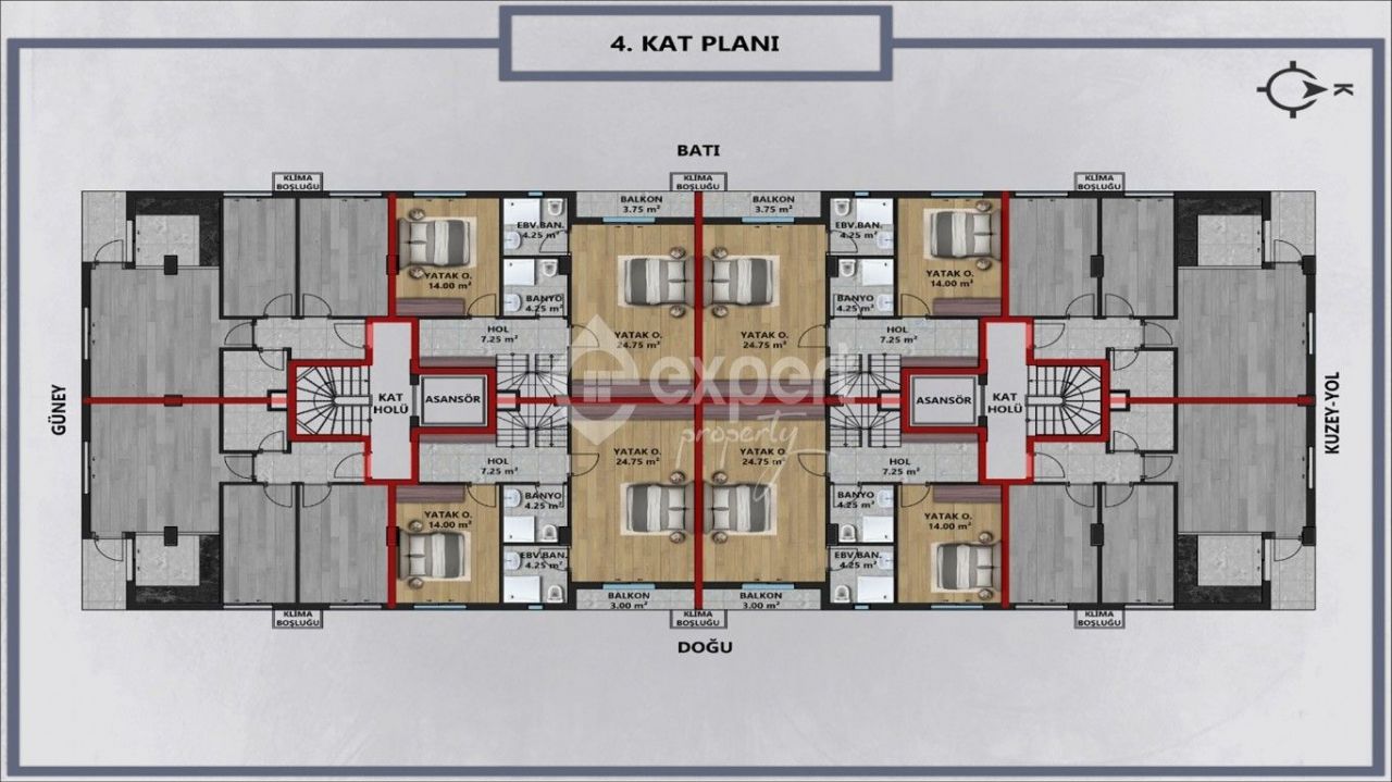 Квартира в Анталии, Турция, 60 м2 фото 4