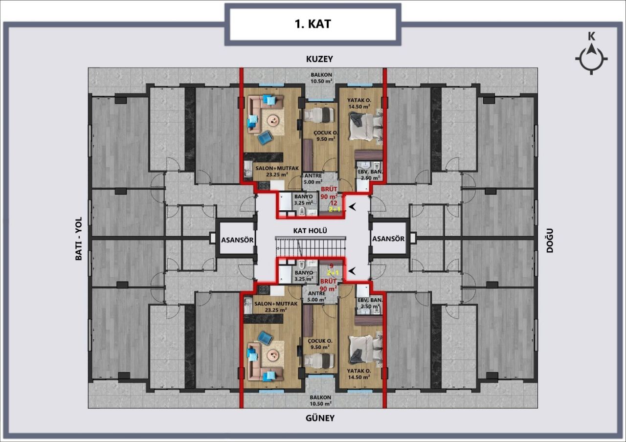 Квартира в Анталии, Турция, 47 м2 фото 2