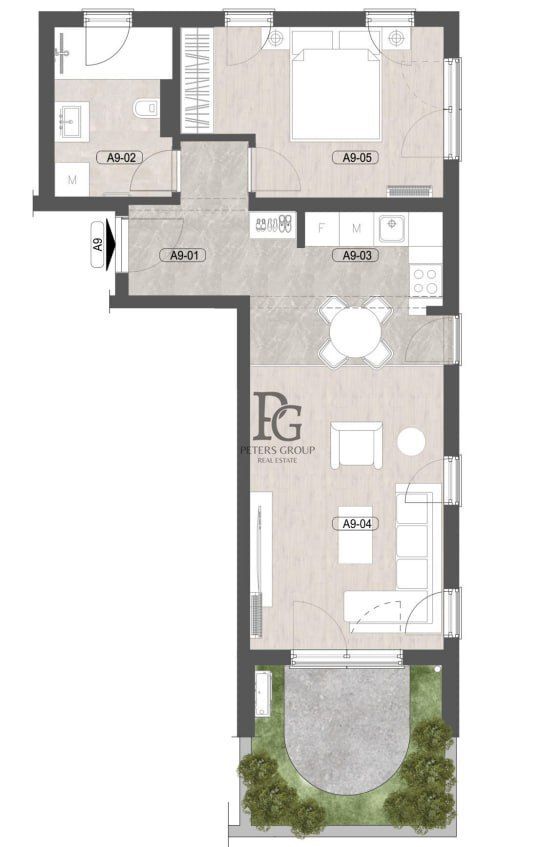 Квартира в Мельине, Черногория, 48.5 м2 фото 4