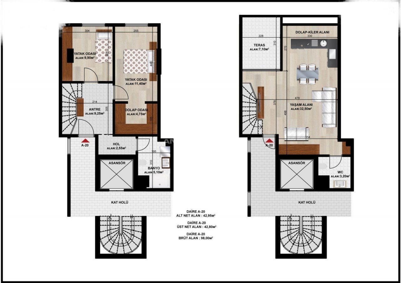 Пентхаус в Стамбуле, Турция, 68 м2 фото 4