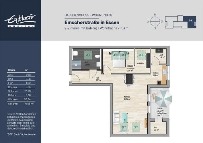 Квартира в Эссене, Германия, 71.53 м2 фото 3