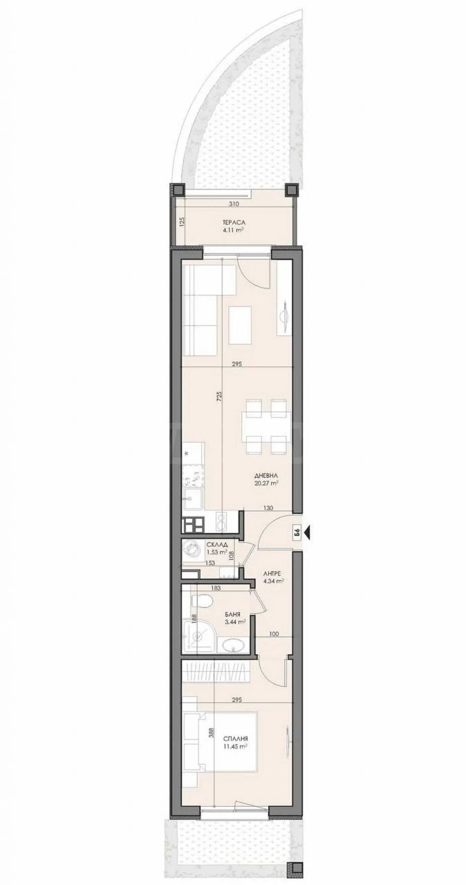 Апартаменты в Созополе, Болгария, 62.05 м2 фото 2