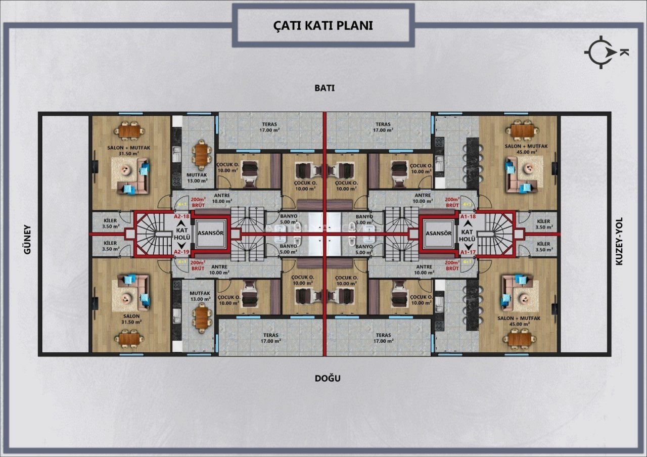 Апартаменты в Анталии, Турция, 40 м2 фото 4