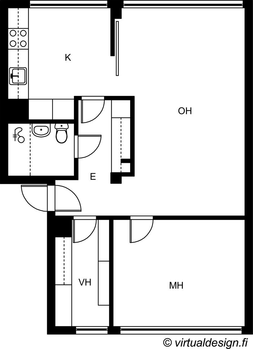 Квартира в Каяани, Финляндия, 54 м2 фото 2