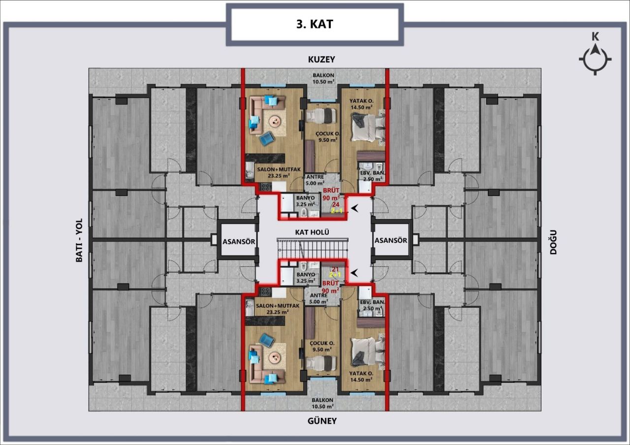 Квартира в Анталии, Турция, 47 м2 фото 3