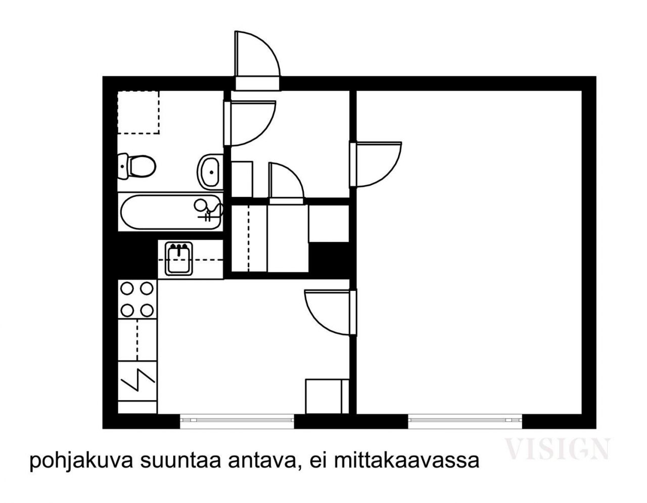 Квартира в Сейняйоки, Финляндия, 32.5 м2 фото 3