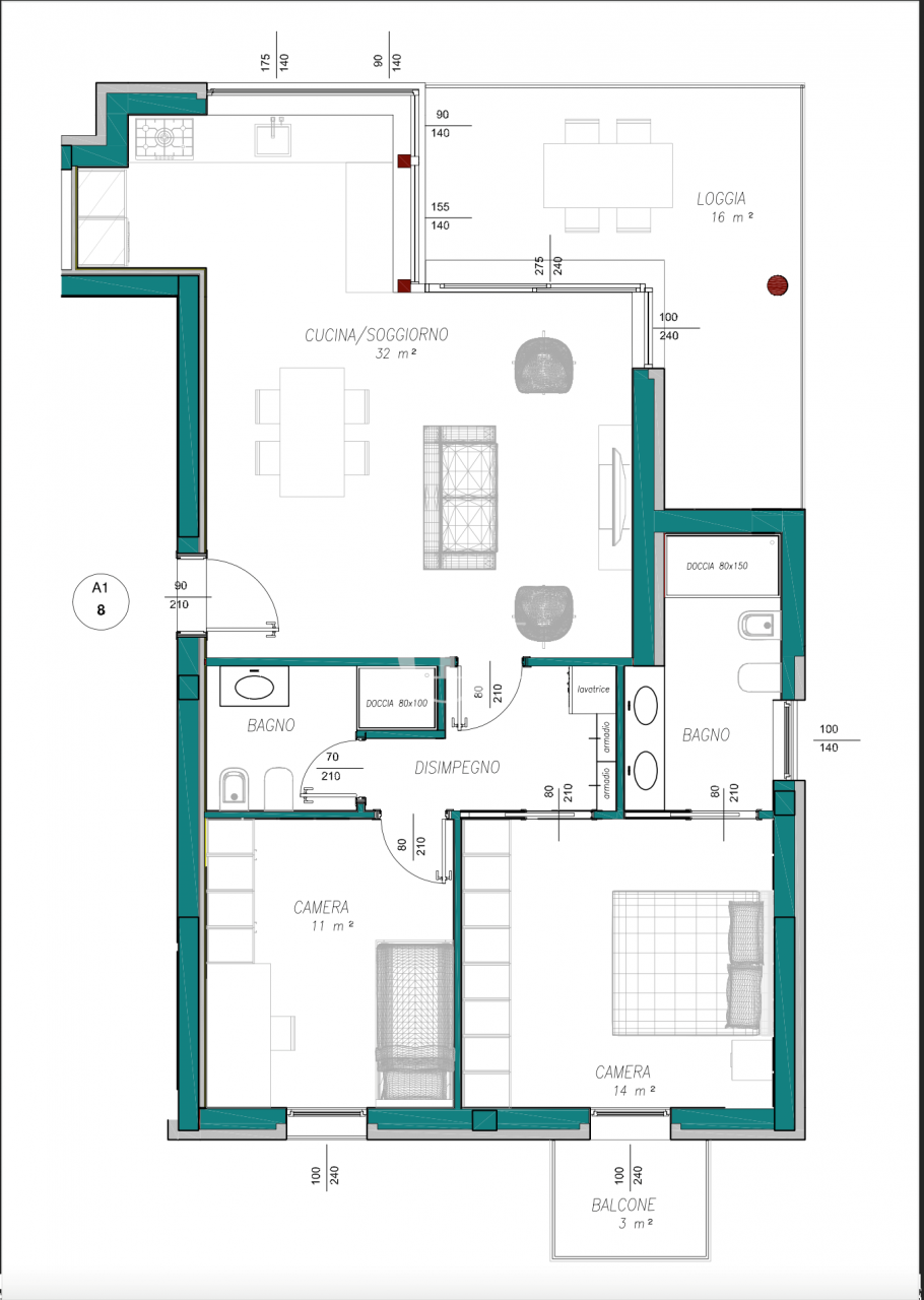 Апартаменты у озера Гарда, Италия, 110 м2 фото 5