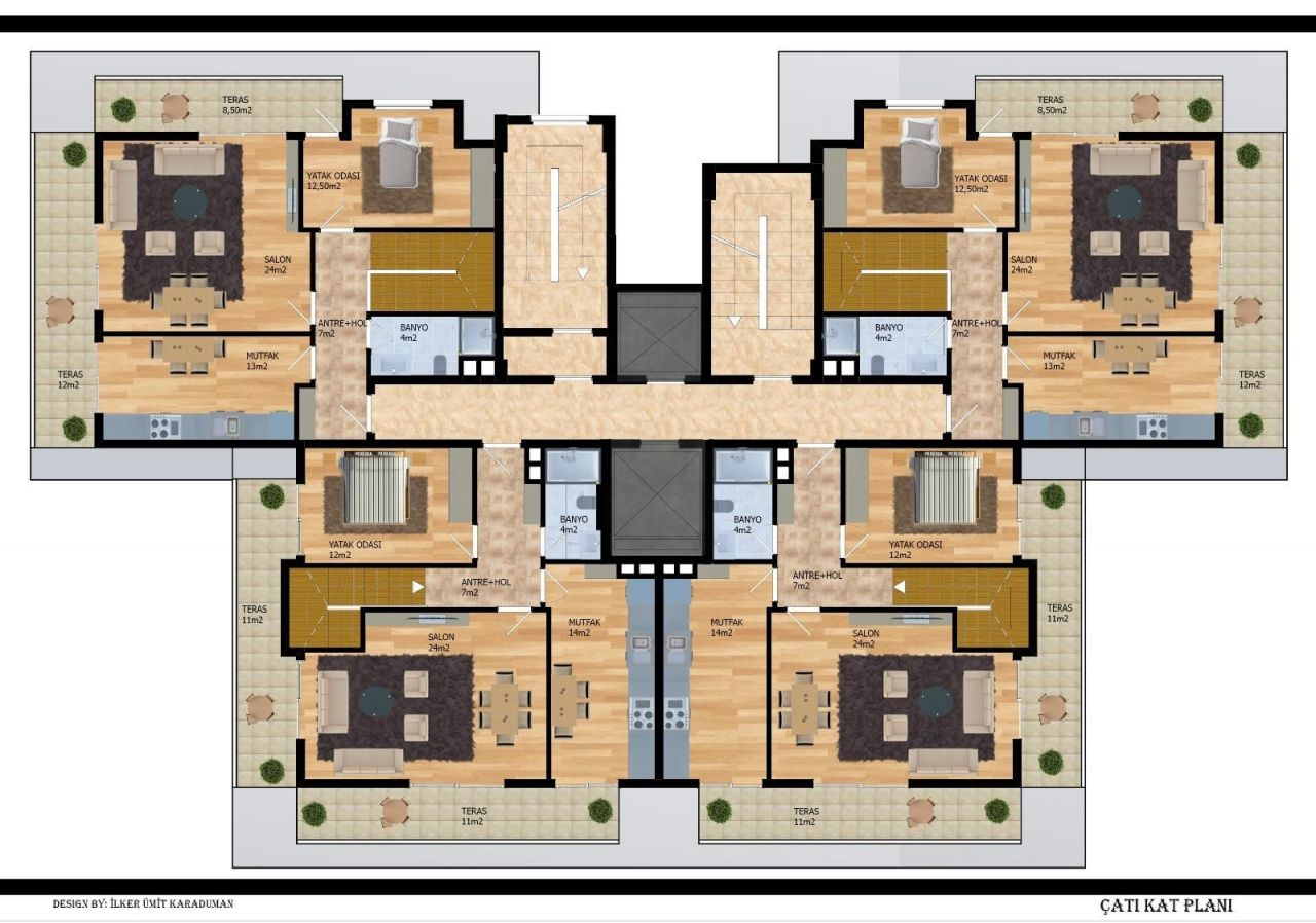 Квартира в Алании, Турция, 63 м2 фото 2