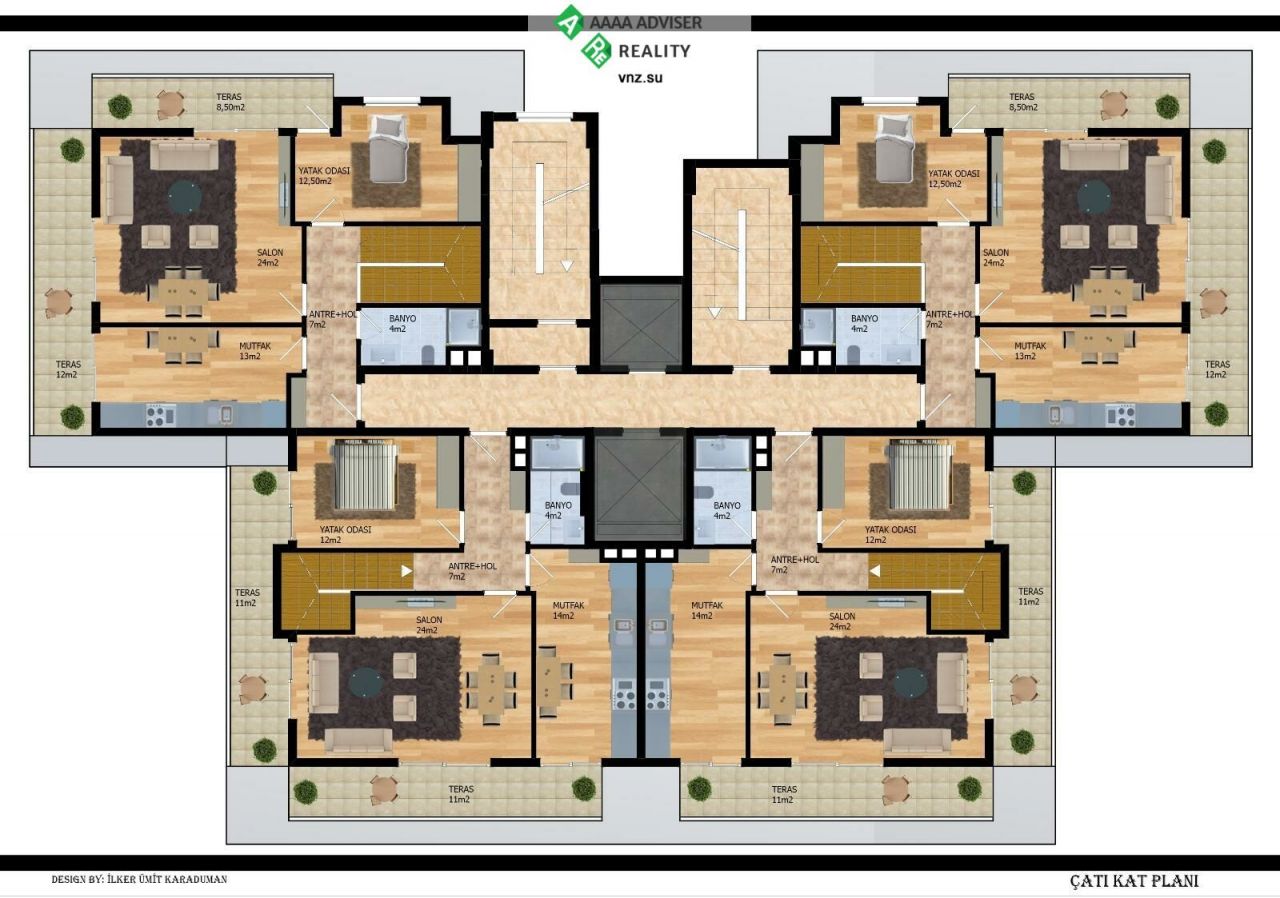 Квартира в Конаклы, Турция, 90 м2 фото 2