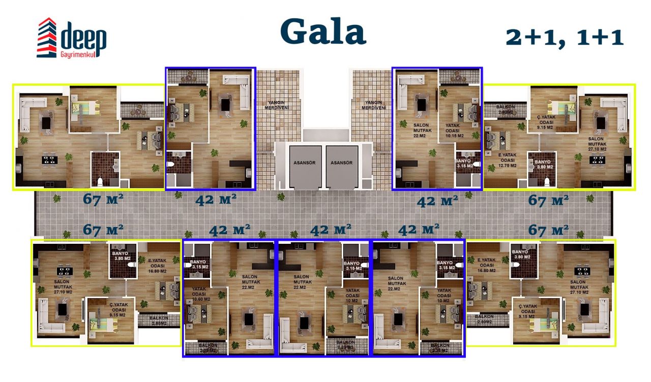 Квартира в Мерсине, Турция, 67 м2 фото 5