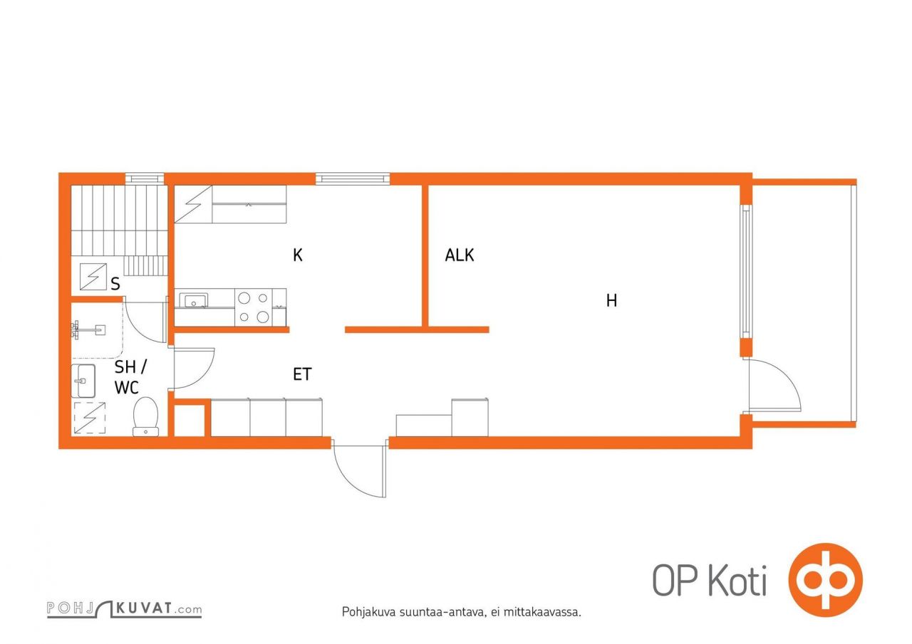 Квартира в Йоэнсуу, Финляндия, 43 м2 фото 2