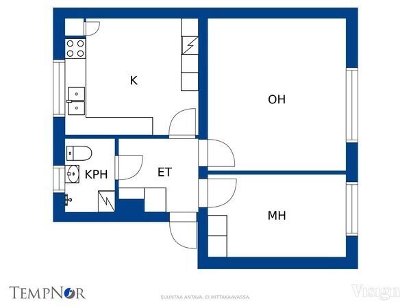 Квартира в Кеми, Финляндия, 57 м2 фото 1