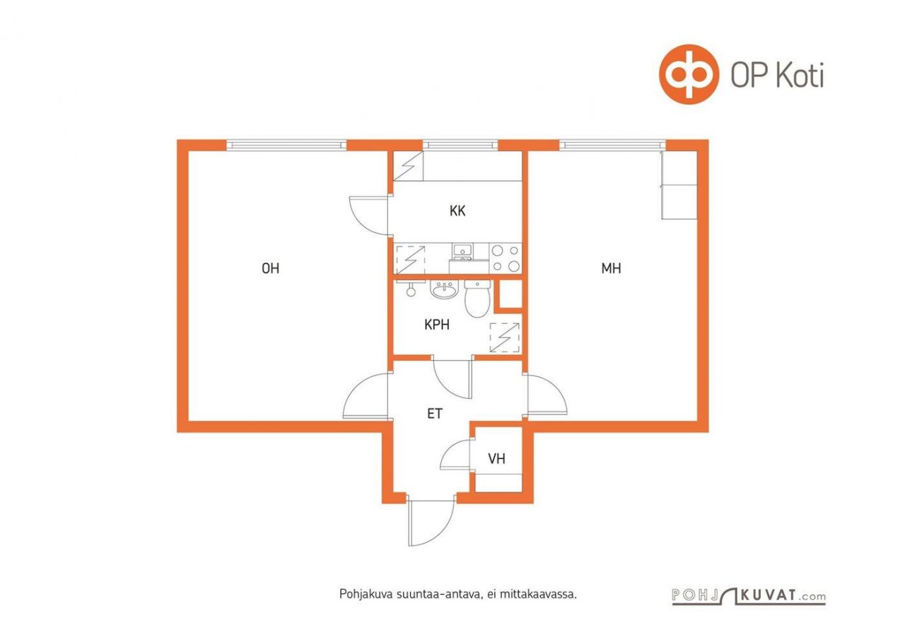 Квартира в Ювяскюля, Финляндия, 51 м2 фото 2