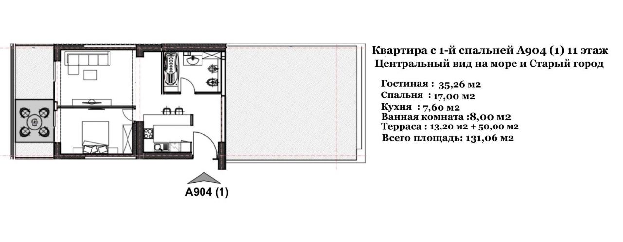 Квартира в Будве, Черногория, 131 м2 фото 4