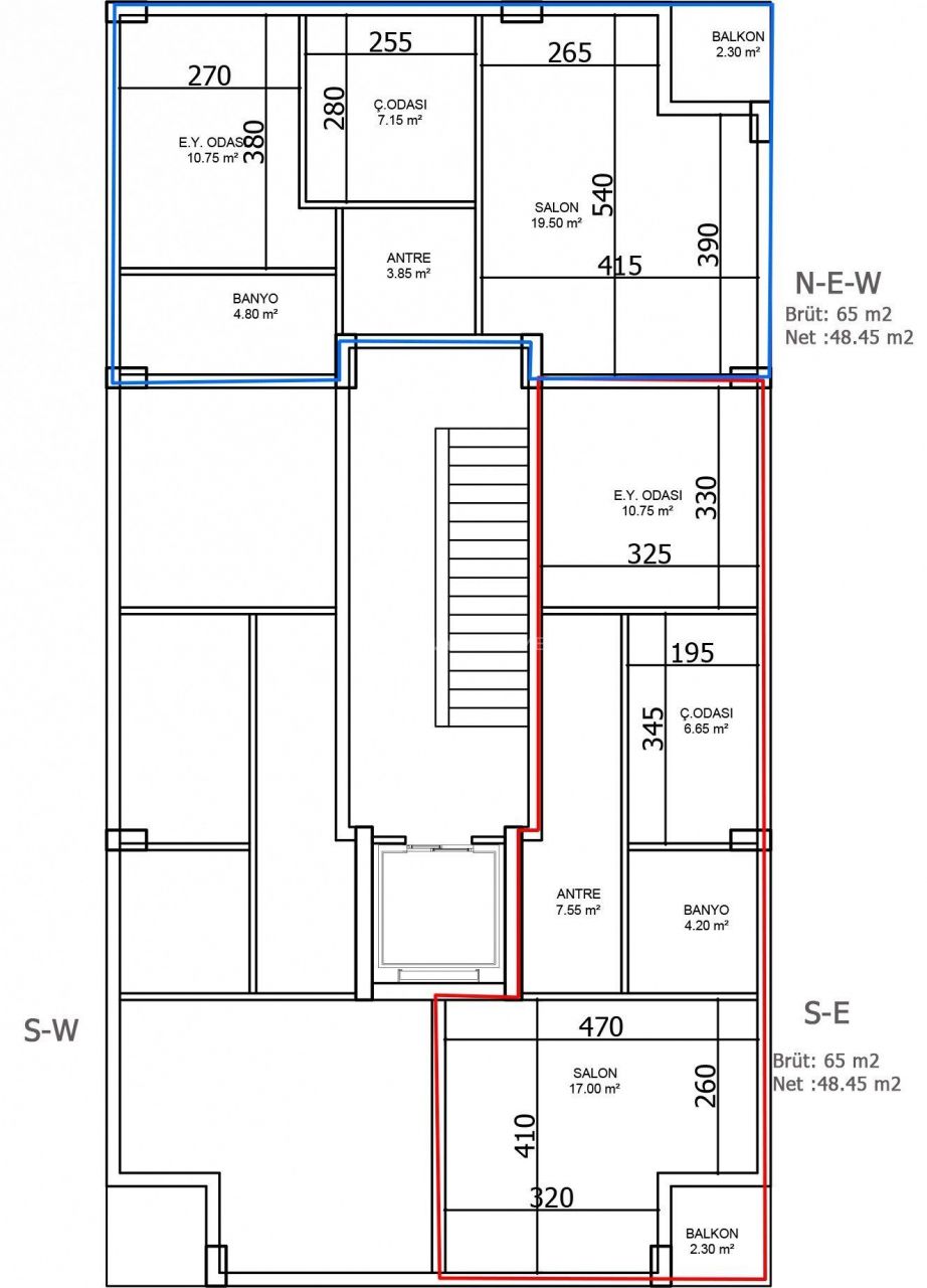 Апартаменты в Анталии, Турция, 60 м2 фото 2