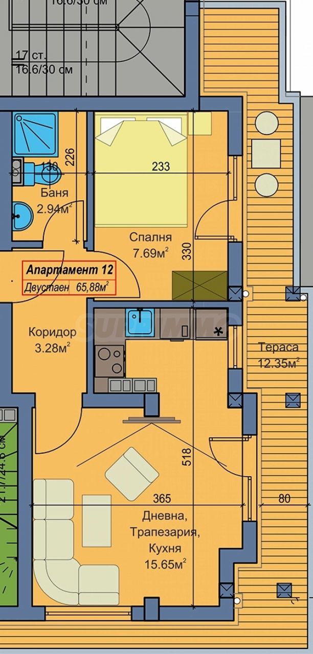 Апартаменты в Пловдиве, Болгария, 65.88 м2 фото 2