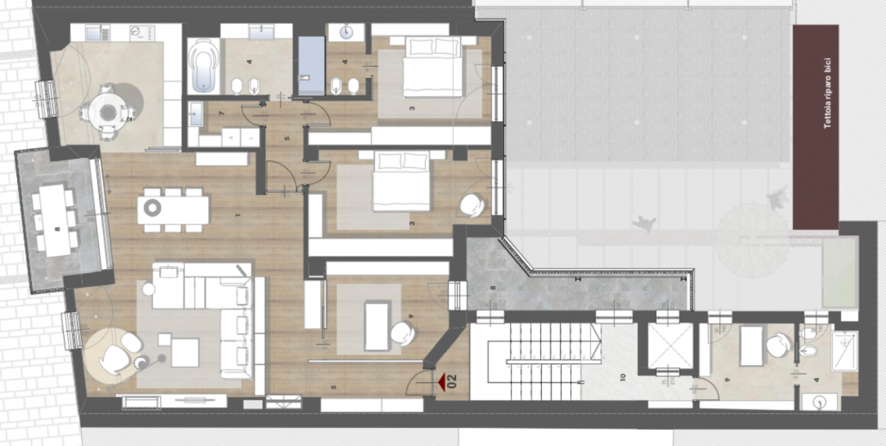 Апартаменты у озера Гарда, Италия, 200 м2 фото 3