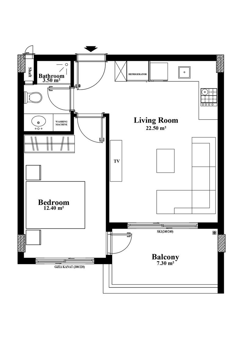 Квартира в Алании, Турция, 54.4 м2 фото 4