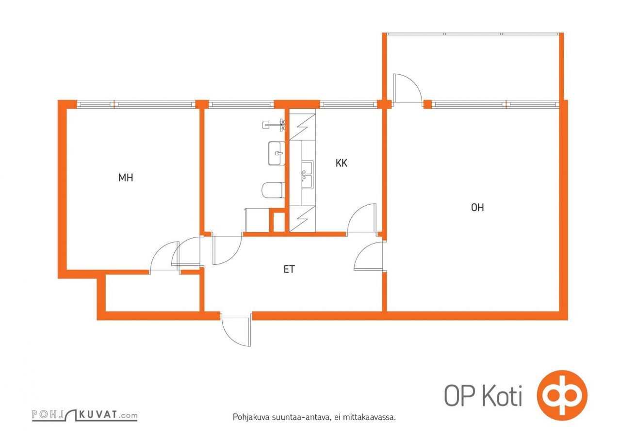 Квартира в Оулу, Финляндия, 48 м2 фото 2