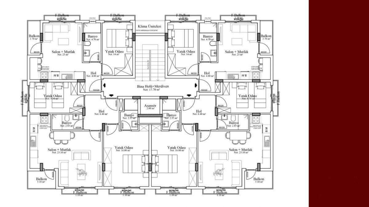 Квартира в Алании, Турция, 50 м2 фото 2