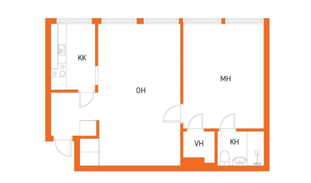 Квартира в Иисалми, Финляндия, 51 м2 фото 2