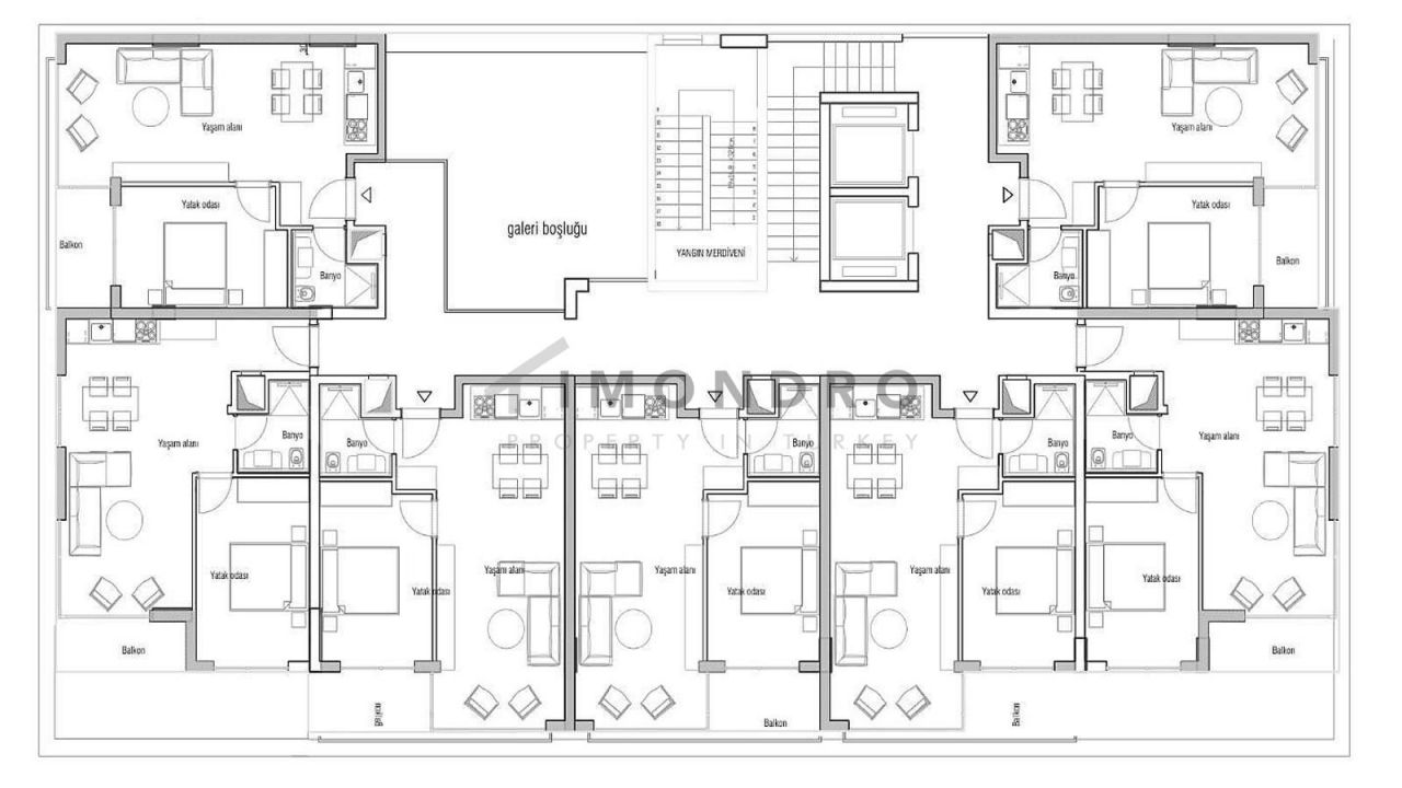 Квартира в Алании, Турция, 65 м2 фото 4