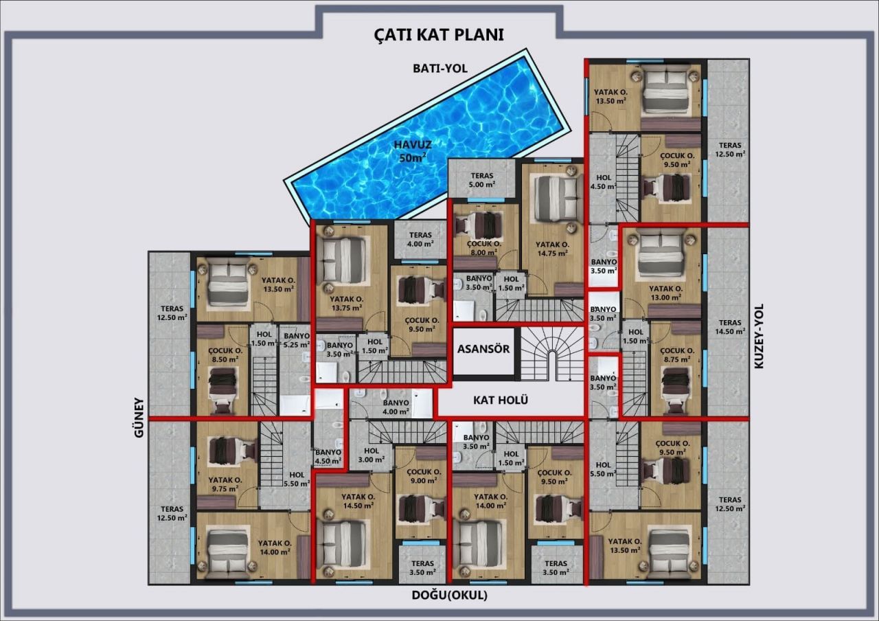 Квартира в Анталии, Турция, 55 м2 фото 3