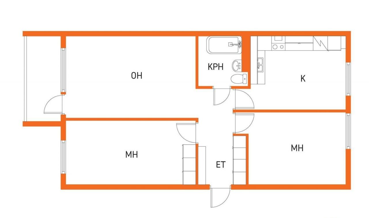 Квартира в Форсса, Финляндия, 76.5 м2 фото 2