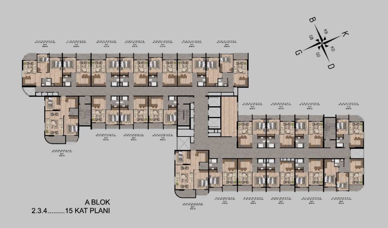 Апартаменты в Мерсине, Турция, 52 м2 фото 5