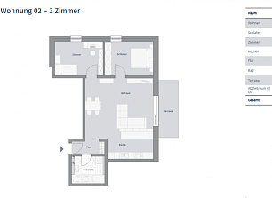 Апартаменты в Бад-Клайнене, Германия, 77.52 м2